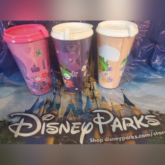 Disney World EPCOT 2021 Flower Garden Festival 3 Tumbler Cup Figment Minnie Bee - Picture 3 of 5